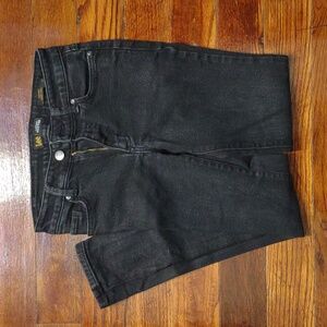 Lee faded black jeans mid rise skinny ankle size 24